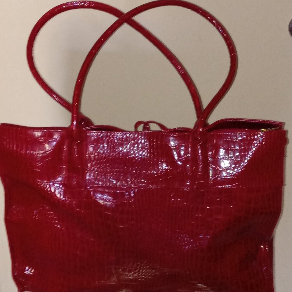 Women's Red Patent Leather Bag